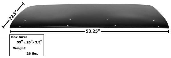 1049LE 1967-1969 Firebird Trunk Lid with Spoiler Holes