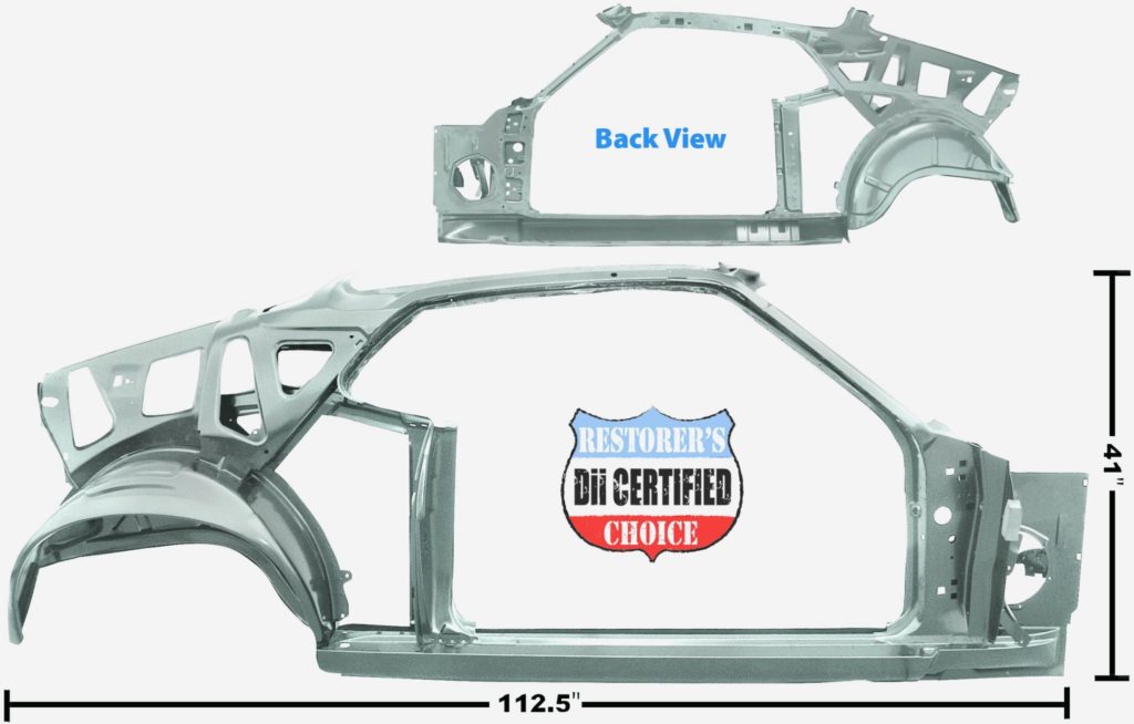 1969 Mustang Fastback Quarter Door Frame Assembly Rh Side 3645rwt Moonlight Drive Sheet 6355