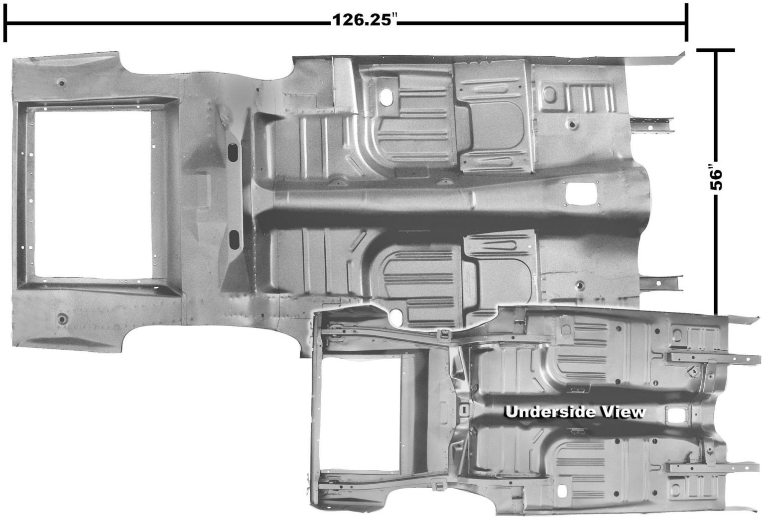 1969 1970 Mustang Complete Floor and Trunk Pan Coupe & Fastback